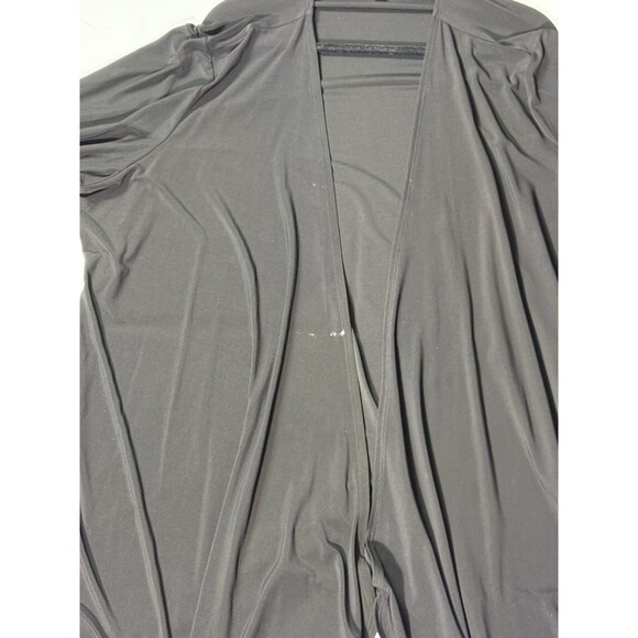 Nikki by Nikki Poulos Open Front Cardigan Stretch Long Sleeve Black Sz 3X - Picture 13 of 13